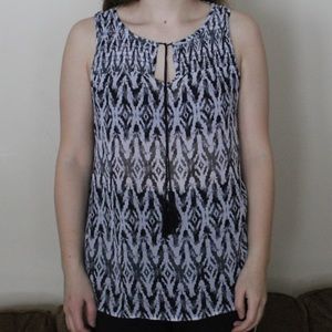black and white tank top